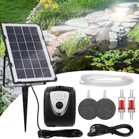 Aurinkokäyttöinen ilmapumppu happipitoisuuden lisäämiseen, sopii akvaarioihin, kalasäiliöihin, puutarhalampiin, eri värejä)