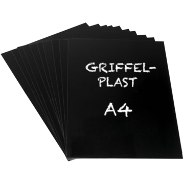 Griffelplast A4 svart PP