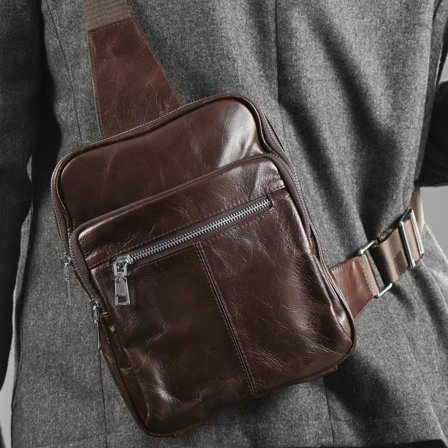 Sac à bandoulière marron foncé Manitoch pour hommes - Sacs en cuir