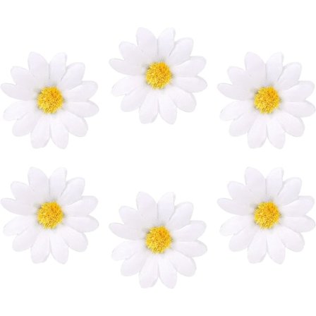 6 stk Daisy Hårklipp Daisy Solsikke Hårklipp Daisy Hårklipp Små Stoff Solblomst Hårklipp Blomst Hårspenner