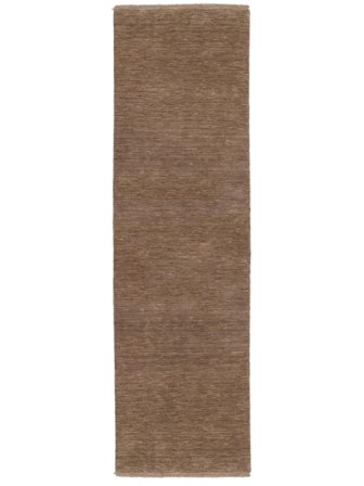 Tapis De Laine Handloom Fringes Marron Clair Corridor Petit