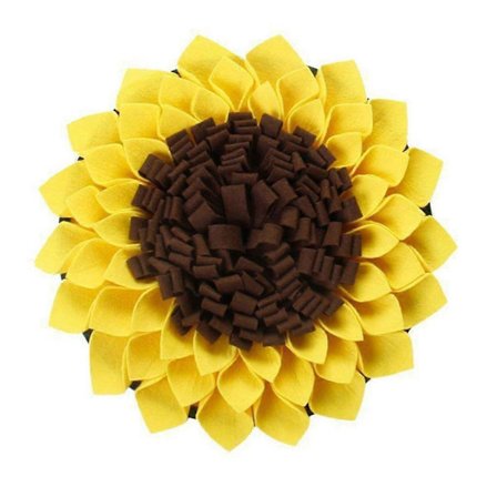 Dog Toy Snuffle Mat Slow Feeder Puzzle Sunflower Shaped Mat for Puppies