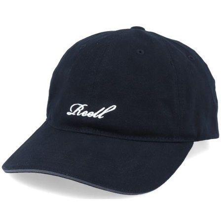 Reell - Svart unconstructed Keps - Single Script 120 Black Adjustable @ Hatstore