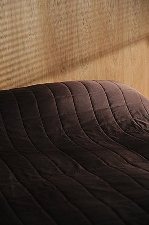 Jotex - Tweepersoonssprei 260x260 Cm Bruin/beige Bruin/beige - MATILDA - Koop Spreien bij Jotex