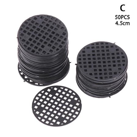 50 stk bunngittermatte multifunksjons blomsterpottenettingsbasseng B