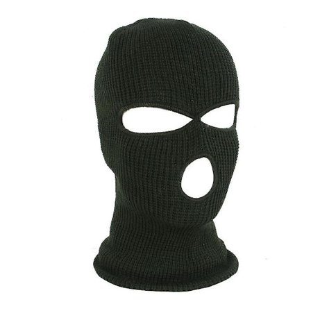 Full Face Skimaske Vinterhue Balaclava Hætte Beanie Varm Taktisk Hat 3 Huller