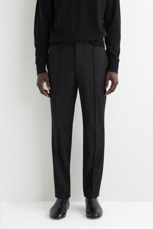 COS Men's Pantalón De Lana Slim Fit in Negro