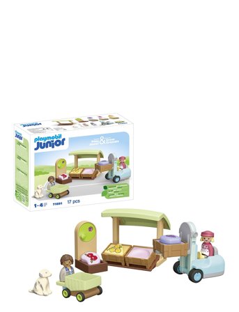 PLAYMOBIL Junior: Organic Market Stall & Forklift - Multi/patterned - ONE SIZE