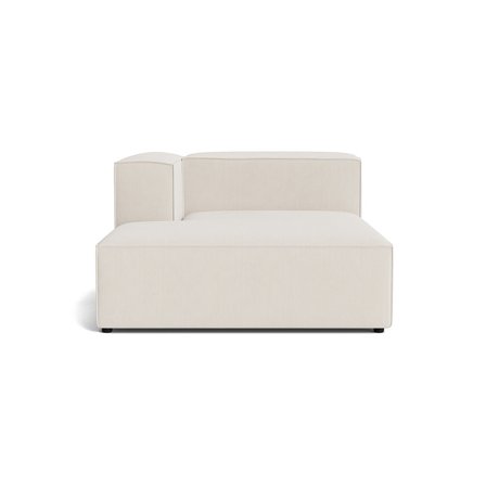 Lissabon XL Chaiselong Venstrevendt Rebel Beige Sofa, Modulsofa med Kvalitetsstof & Krydsfinerramme - 130x170x72cm - Holdbar Komfort