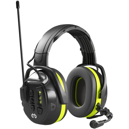 Hellberg Local 446 Høreværn med radio, skærm og pandebånd, Høreværn