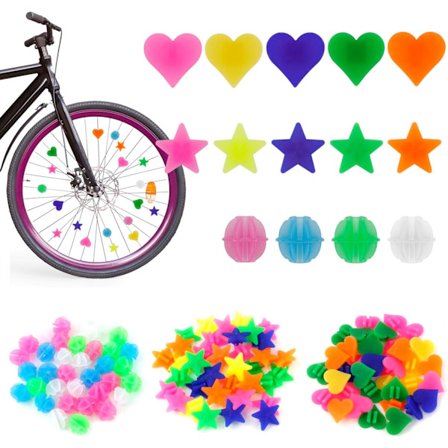144 Stykker Fargerike Sykkelspiler Sykkel Tilbehør Barn, Sykkel Reflekterende Eikeklikker, Sykkelspiledekorasjoner