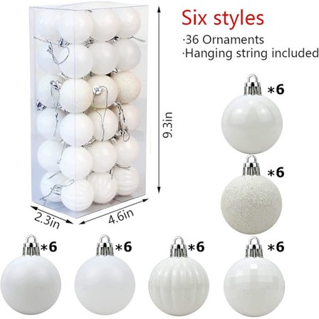 Julekulepynt, Uknuselige Juledekorasjoner Tre Kulehengere Bryllup Halloween Festdekorasjon, Juletrepyntkule Eller