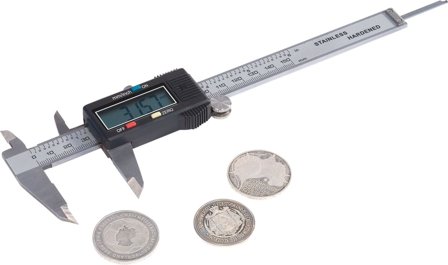 Digital skydelære, 0-150 mm, inkl.batteri