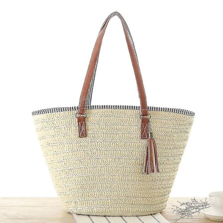 Dame Straw Håndtaske Sommer Crossbody Tasker Strand Skuldertaske