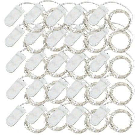 【PP】25 Ljusslingor med 20 Små Söta MicroLED-lampor med Batteri