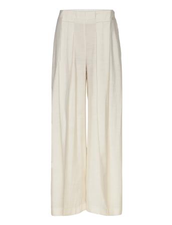 Mmthea Edena Pant Bottoms Trousers Wide Leg Cream MOS MOSH