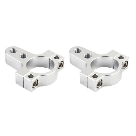 2 stk 27mm Aluminium Styringsdemper Gaffelramme Monteringsklemme Brakett Fot Fikser for Motorsykkel