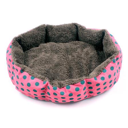 Hundsäng Avtagbar och tvättbar Mjuk Varm kattbo Dot Pet Bed Slitstark Söt Red Large