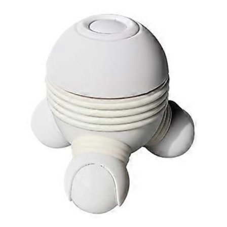 Pieni kädessä pidettävä hierontalaite sähköinen koko kehon hierontalaite LED-valolla paristokäyttöinen naisille miehille (valkoinen)