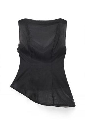 Pelin x NA-KD - Topp i organza med korte ermer - Bluser - Svart - EU 44