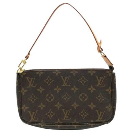 Louis Vuitton Vintage, Pre-owned Pochette Accessoires Monogram Bag Bruin, Dames, Maat:ONE Size,Canvas