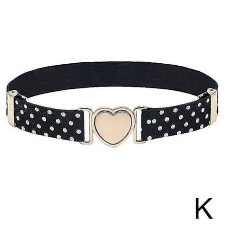 Elastiske belter for jenter, justerbart midje-belte for tenåringer, hjerte-design, NYTT. Belte