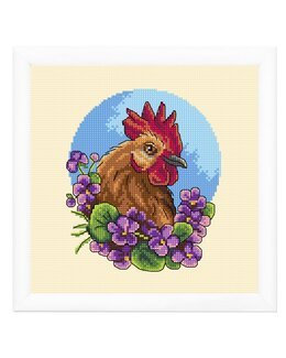 Broderikit Billede Hane - Orchidea