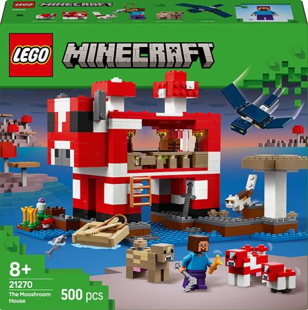 Lego Minecraft Mooshroom-huset på en ø Gamersæt til børn 21270, Børn & Forældre, Motorik & Bevægelse, Klodser Og Stabletårne