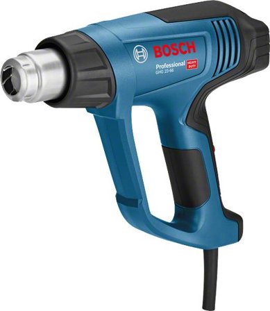 Bosch Heißluftgebläse GHG 23-66 Professional + 5-teilges Zubehör (blau/schwarz, 2.300 Watt, L-BOXX)