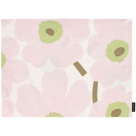 Marimekko Unikko bordstablett 31 x 42 cm, vit/rosa/pärongrönt | Dukning & Servering > Bordstablett | Bagaren och Kocken