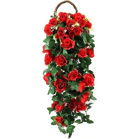 Keinotekoinen ruusuköynnös koriste roikkuva keinotekoiset kasvit ruusuköynnös