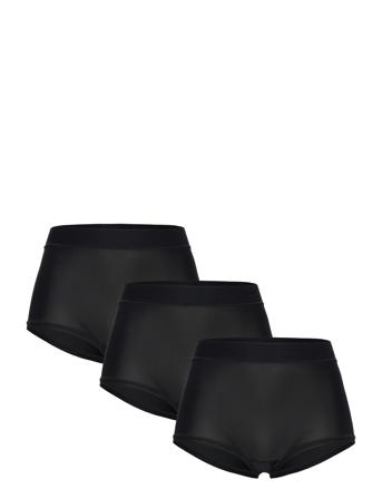 Brief 3 P Boxer High 360 Stre Lingerie Panties High Waisted Panties Svart Lindex*Betinget Tilbud