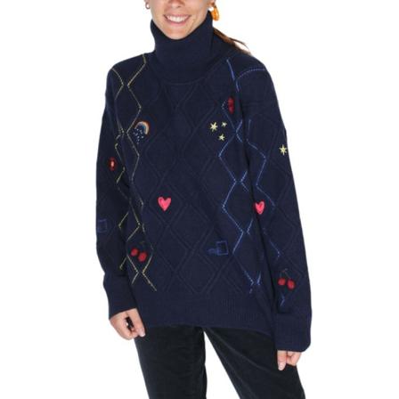 PS By Paul Smith, Turtlenecks Blauw, Dames, Maat:L
