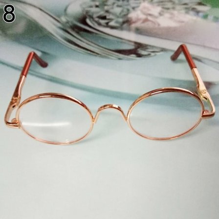 Söta runda plyschdockorglasögon 8 8