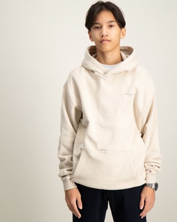 Tommy Hilfiger U MINI CORP LOGO HOODIE Beżowy Bluzy z kapturem Chłopiec - Kids Brand Store
