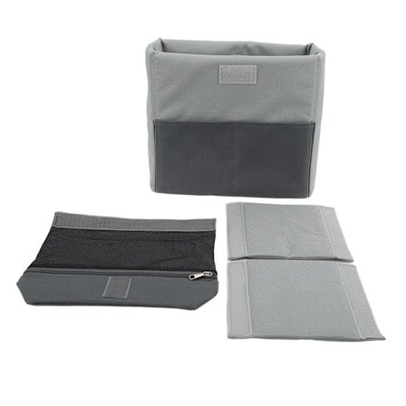 Vattentät kamerainläggningsväska stöttålig kamerainre väska för SLR-kameror objektiv blixtar grå S