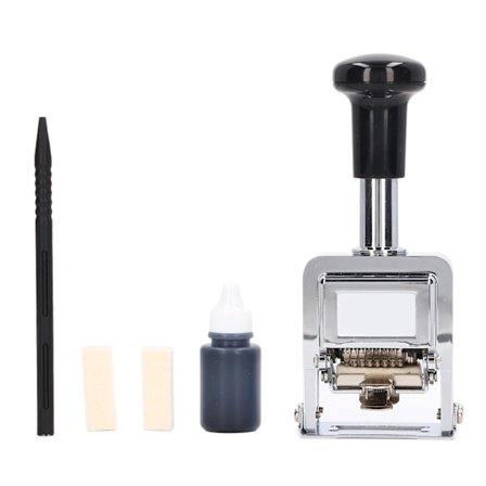 8-siffrig handtagsstämpel med automatisk numrering för bank, medicin och redovisning