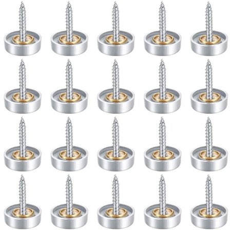 20-pakning børstede speilskruer 16 mm dekorative skruer i rustfritt stål