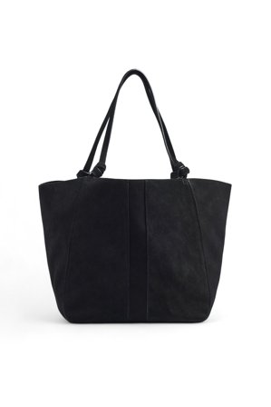Premium Selection Tote-Bag aus Wildleder mit Knotendetail - Taschen - Schwarz - One Size