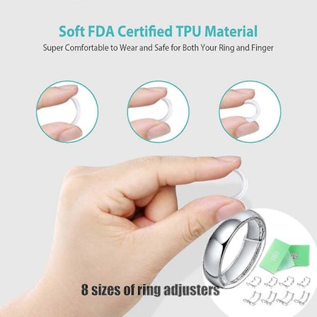 Silikon Osynlig Ringstorleksreducerare Justerare Ring Sizer Passar Alla Ringar i Olika Storlekar