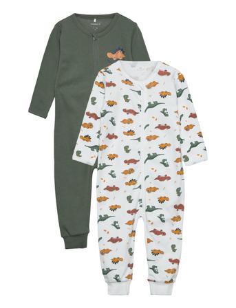 Nbmnightsuit 2P Zip Laurel Dino Pyjamas Sie Jumpsuit Multi/mønstret Name It