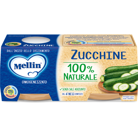 Mellin Omogeneizzato Zucchine 4M+ 2x80g