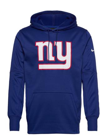 New York Giants Nike Prime Logo Therma Pullover Hoodie Blue NIKE Fan Gear