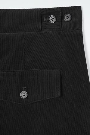 COS Women's Cropped Corduroy Trousers in Black