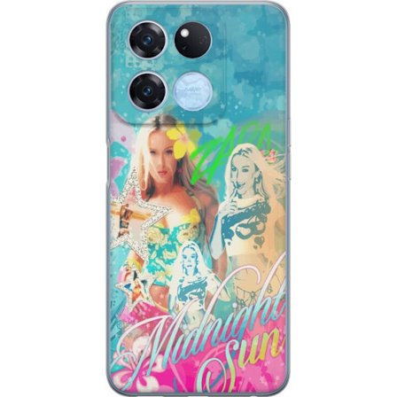 Kompatibelt Mobildeksel til OnePlus Ace Racing Eventyrverden med Steve, Creeper og dyr i fargerik blokkgrafikk