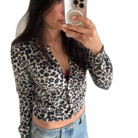 Kofta Leopardmönstrad