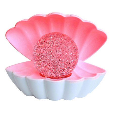 Glitter Sea Shell LED Nattlys - Batteridrevet Sengelampe for Soverom & Skrivebordsdekor{azc}