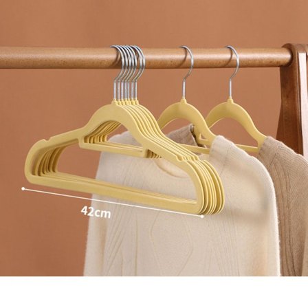 10 stk Flocking tøjbøjler Voksen bøjle Y Y