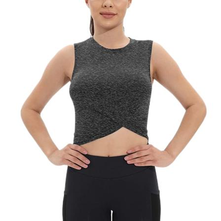 Enfärgade Linne För Kvinnor Ärmlösa Crop Tops