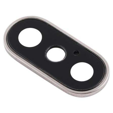 Iphone Xs /xs Max Glaslins För Bakre Kamera Med Ram Silver - Ori